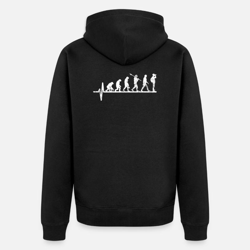 Vogelbeobachter Evolution - Unisex Premium Bio Zip Hoodie - Schwarz