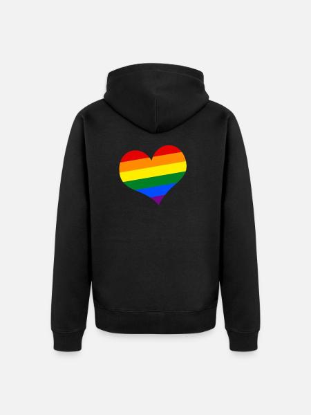 amour - Veste à capuche bio Premium Unisexe - noir