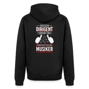 Dirigent Hat Fantastische Musiker Chorleiter Chor - Unisex Premium Bio Zip Hoodie - Schwarz - Hinten - Nico (187cm)