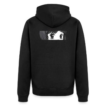 Manga - Veste à capuche bio Premium Unisexe - noir - Dos - Nico (187cm)