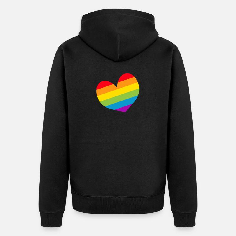 amour - Veste à capuche bio Premium Unisexe - noir