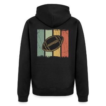 Football américain - Veste à capuche bio Premium Unisexe - noir - Dos - Nico (187cm)