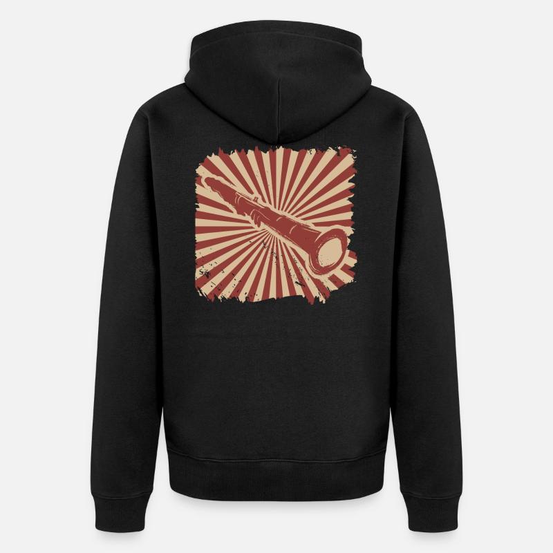 Klarinette - Unisex Premium Bio Zip Hoodie - Schwarz