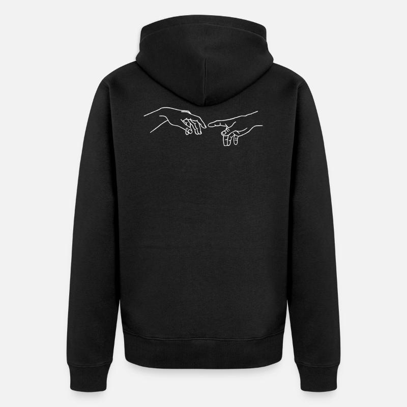 Création d'Adam - Michel-Ange - Veste à capuche bio Premium Unisexe - noir