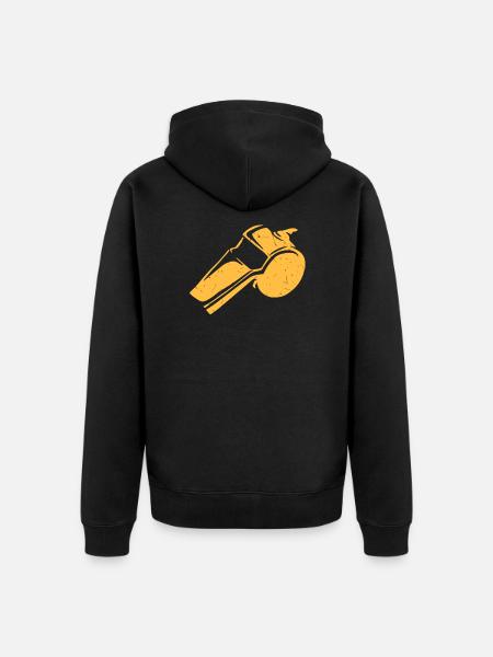 referee - Unisex Premium Organic Zip Hoodie - black