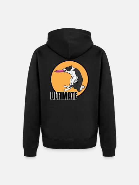 Border Collie - Unisex Premium Organic Zip Hoodie - black