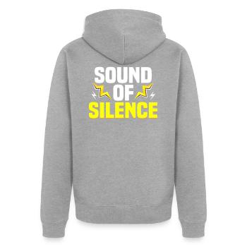 Sound of silence electric car gift - Unisex Premium Organic Zip Hoodie - heather grey - Back - Nico (187cm)