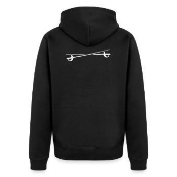 clôture - Veste à capuche bio Premium Unisexe - noir - Dos - Nico (187cm)