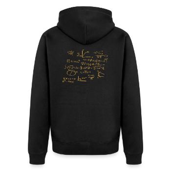 mathematician - Unisex Premium Organic Zip Hoodie - black - Back - Nico (187cm)