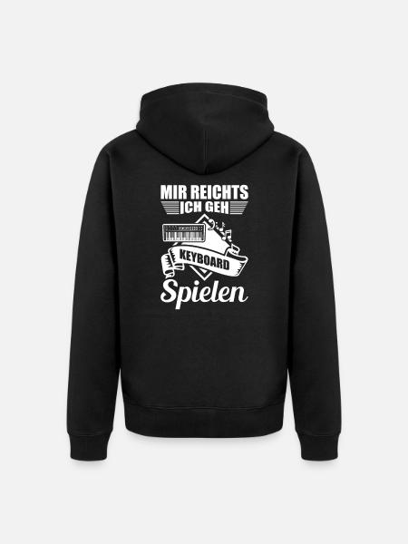 Keyboarder Sprüche Geschenk - Unisex Premium Bio Zip Hoodie - Schwarz