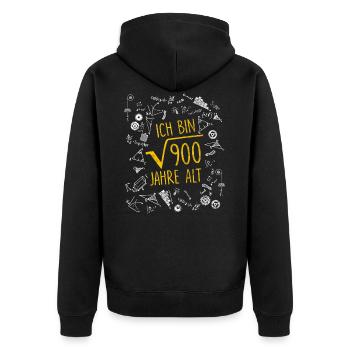 30. Geburtstag Mathematiker Mathe Lehrer - Unisex Premium Bio Zip Hoodie - Schwarz - Hinten - Nico (187cm)