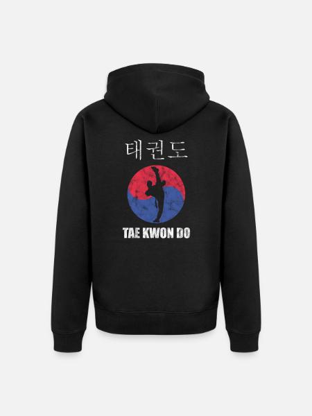 Taekwondo Tae-Kwon-Do TKD Sportart - Unisex Premium Bio Zip Hoodie - Schwarz