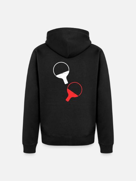 table tennis - Unisex Premium Organic Zip Hoodie - black