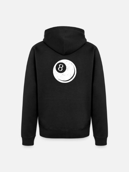 Billard - Unisex Premium Bio Zip Hoodie - Schwarz