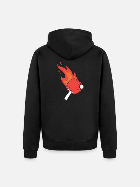 table tennis - Unisex Premium Organic Zip Hoodie - black
