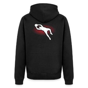 gardien de but - Veste à capuche bio Premium Unisexe - noir - Dos - Nico (187cm)