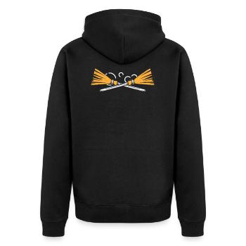 facility manager - Unisex Premium Organic Zip Hoodie - black - Back - Nico (187cm)