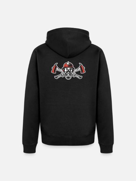 fire Department - Unisex Premium Organic Zip Hoodie - black