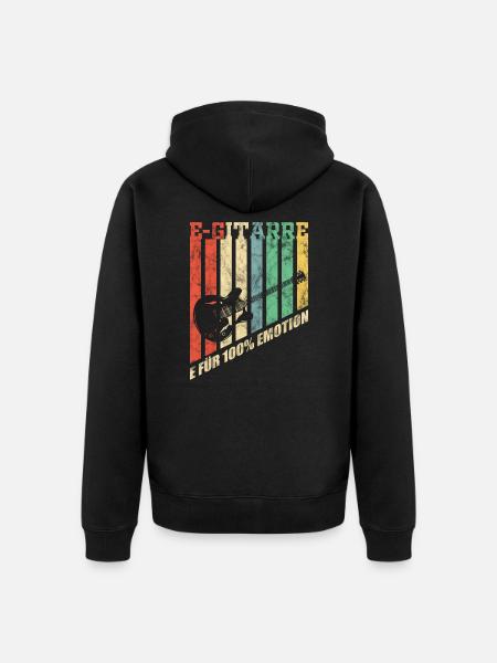 E-Gitarre - Unisex Premium Bio Zip Hoodie - Schwarz