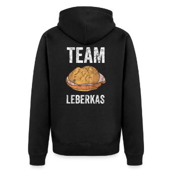 Cadeau d'équipe drôle Leberkas Leberkäse - Veste à capuche bio Premium Unisexe - noir - Dos - Nico (187cm)