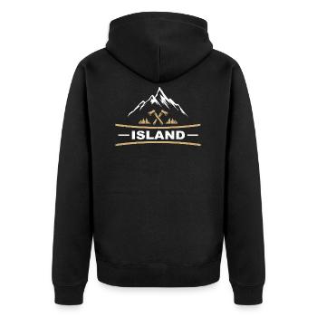 Vacances en Islande - Veste à capuche bio Premium Unisexe - noir - Dos - Nico (187cm)