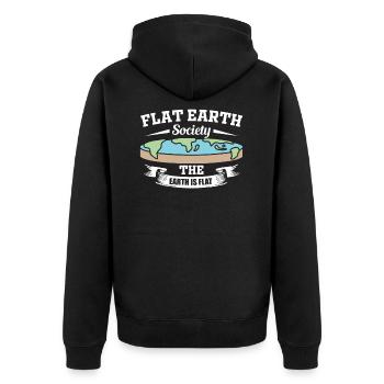 Cadeau Flat-Earther de la Flat Earth Society - Veste à capuche bio Premium Unisexe - noir - Dos - Nico (187cm)