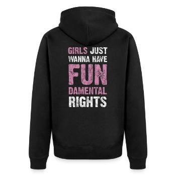 Les filles veulent juste avoir un cadeau pour les droits fondamentaux - Veste à capuche bio Premium Unisexe - noir - Dos - Nico (187cm)