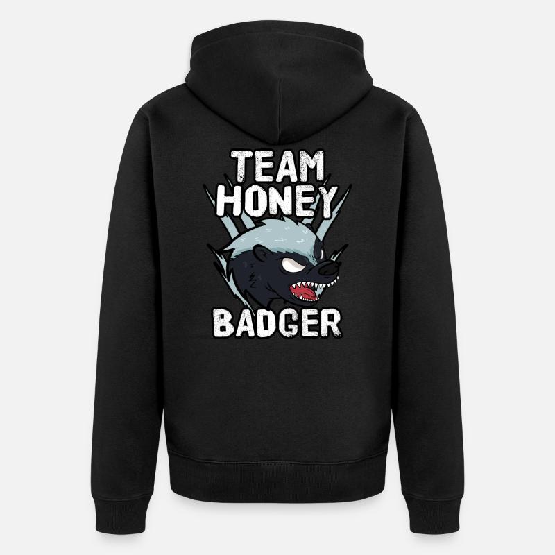 Team Honey Badger - Veste à capuche bio Premium Unisexe - noir