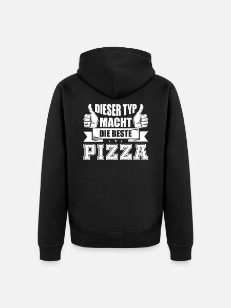 Pizzabäcker - Unisex Premium Bio Zip Hoodie - Schwarz