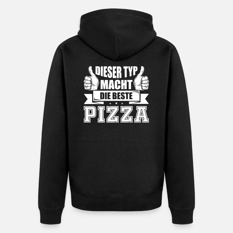 Pizzabäcker - Unisex Premium Bio Zip Hoodie - Schwarz