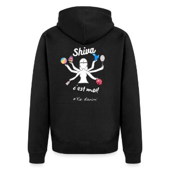 Je suis anim, appelez-moi Shiva ! - Veste à capuche bio Premium Unisexe - noir - Dos - Nico (187cm)