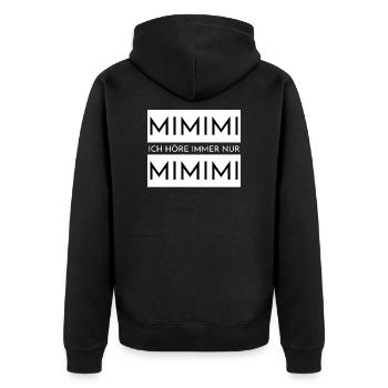 MIMIMI Muppet Show Beaker lustiger Spruch T-Shirt - Unisex Premium Bio Zip Hoodie - Schwarz - Hinten - Nico (187cm)
