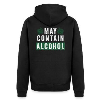 Alcool bière - Veste à capuche bio Premium Unisexe - noir - Dos - Nico (187cm)