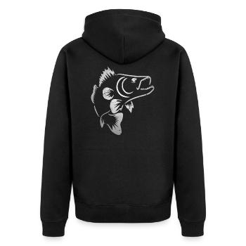 Pikeperch - pêche au sandre - Veste à capuche bio Premium Unisexe - noir - Dos - Nico (187cm)
