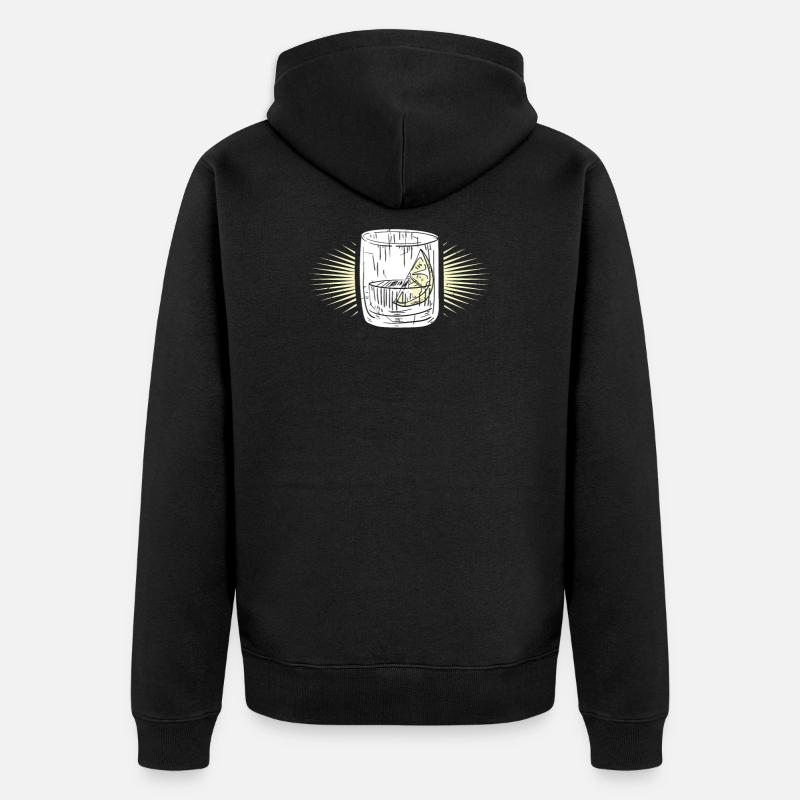 Gin - Unisex Premium Bio Zip Hoodie - Schwarz