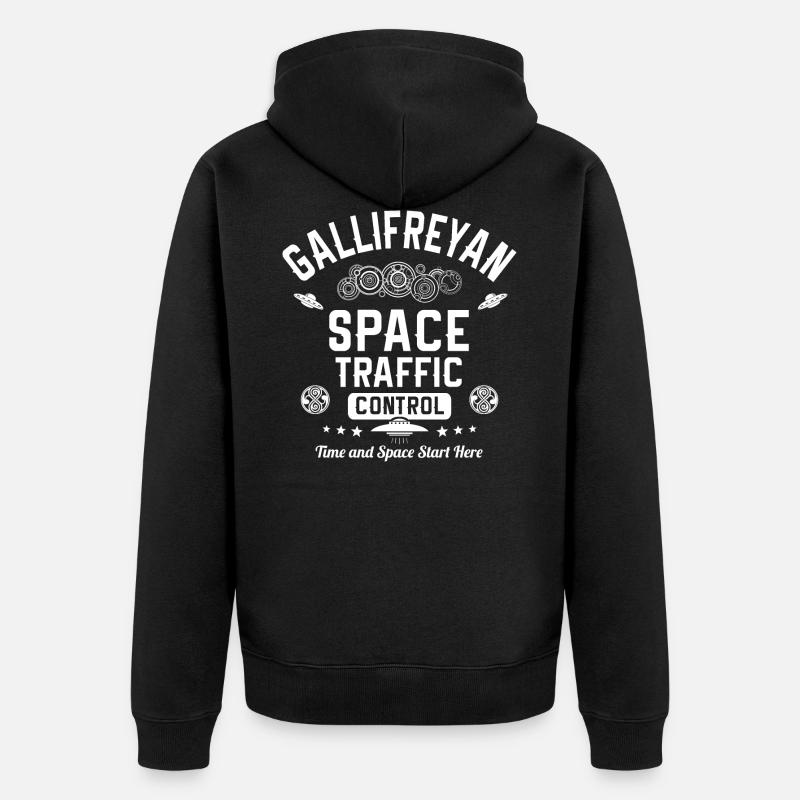 Gallifreyan Contrôle du trafic spatial - Veste à capuche bio Premium Unisexe - noir