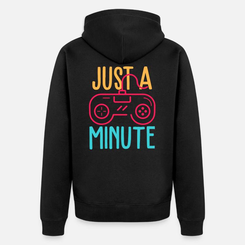 Controller Videospiele - Unisex Premium Bio Zip Hoodie - Schwarz