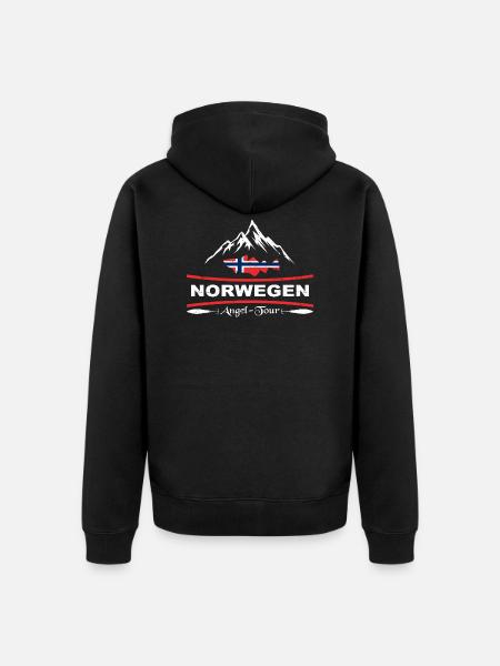 Pêche en Norvège - Veste à capuche bio Premium Unisexe - noir