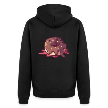 Beignet mort, cadeau délicieux bonbons pâtisseries - Veste à capuche bio Premium Unisexe - noir - Dos - Nico (187cm)