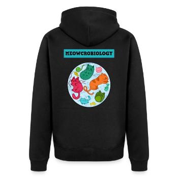 Meowcrobiology - Veste à capuche bio Premium Unisexe - noir - Dos - Nico (187cm)