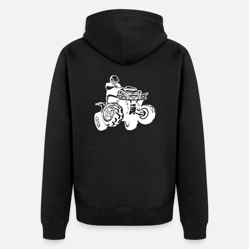 Quad - Veste à capuche bio Premium Unisexe - noir