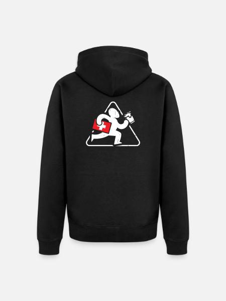 ambulance man - Unisex Premium Organic Zip Hoodie - black