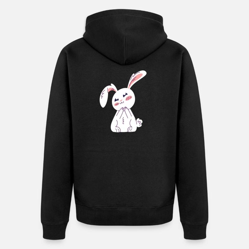 Lapin - Veste à capuche bio Premium Unisexe - noir