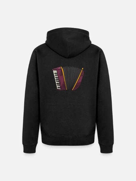 Akkordeon - Unisex Premium Bio Zip Hoodie - Schwarz