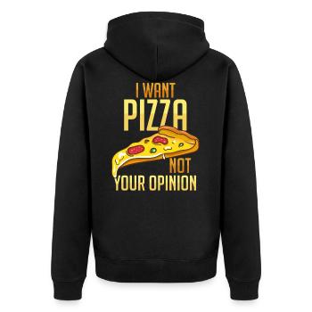 Pizza - Veste à capuche bio Premium Unisexe - noir - Dos - Nico (187cm)