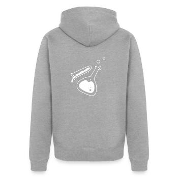 chimie - Veste à capuche bio Premium Unisexe - gris chiné - Dos - Nico (187cm)