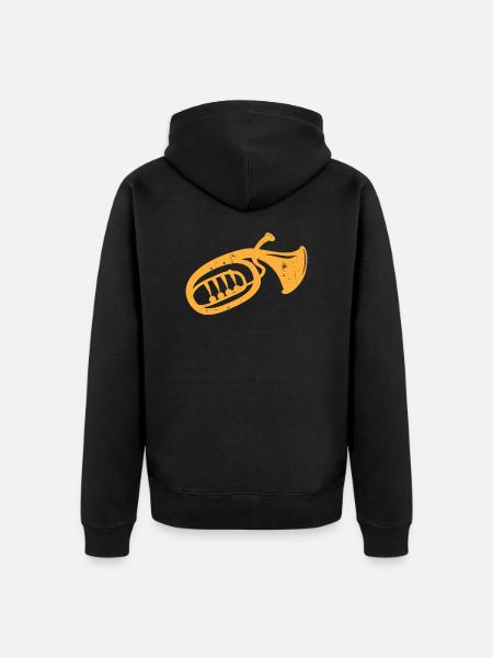 Tenor horn - Unisex Premium Organic Zip Hoodie - black