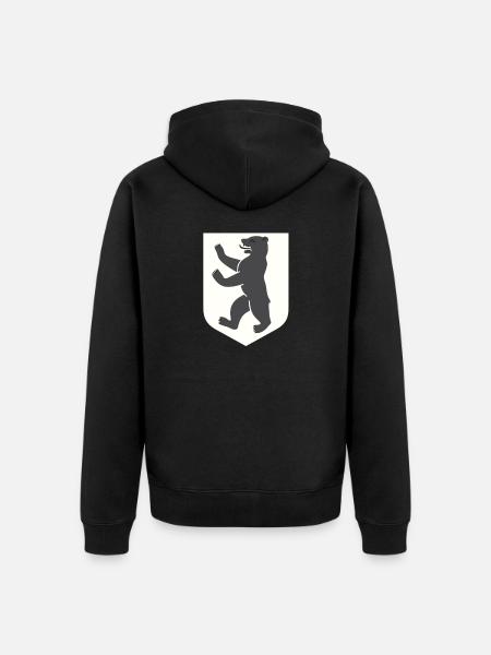 Berlin - Unisex Premium Organic Zip Hoodie - black
