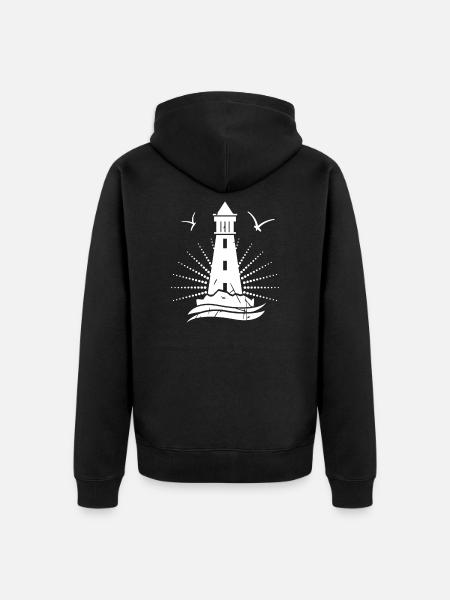 North Sea - Unisex Premium Organic Zip Hoodie - black