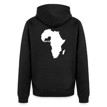 Safari de lion d'Afrique - Veste à capuche bio Premium Unisexe - noir - Dos - Nico (187cm)
